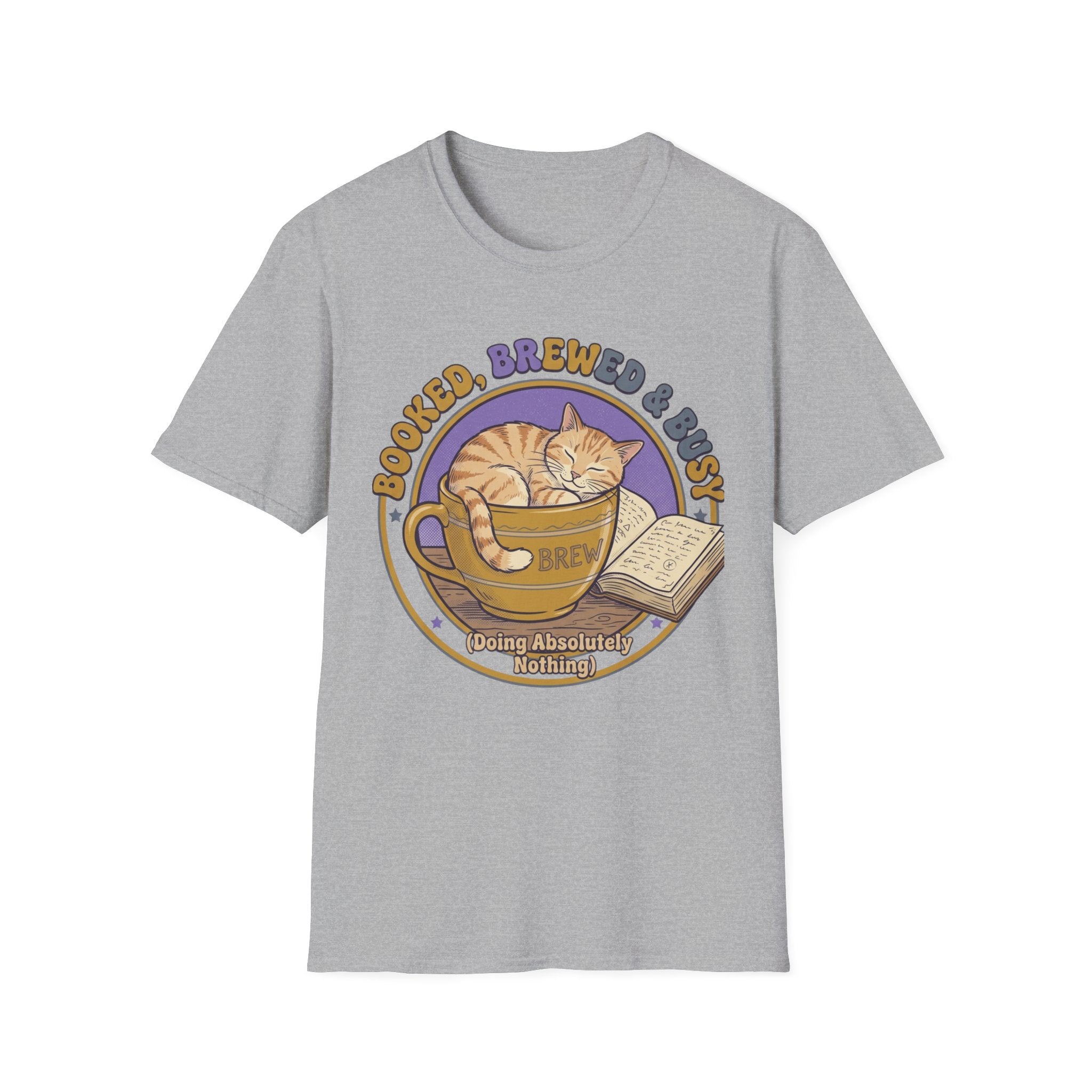 Chill Coffee Time with Cat and Book T-Shirt