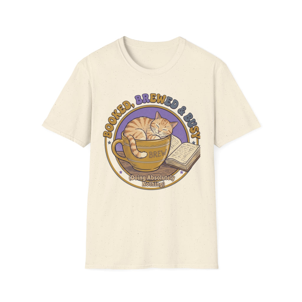 Chill Coffee Time with Cat and Book T-Shirt