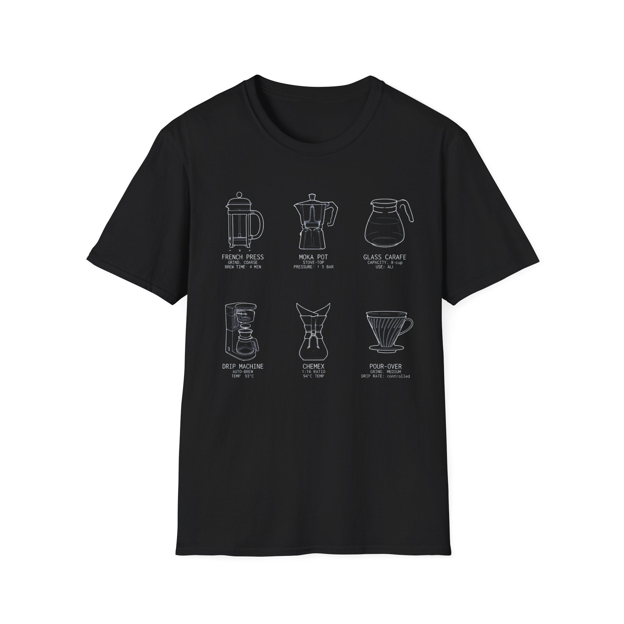 Various Coffee Brewing T-Shirt