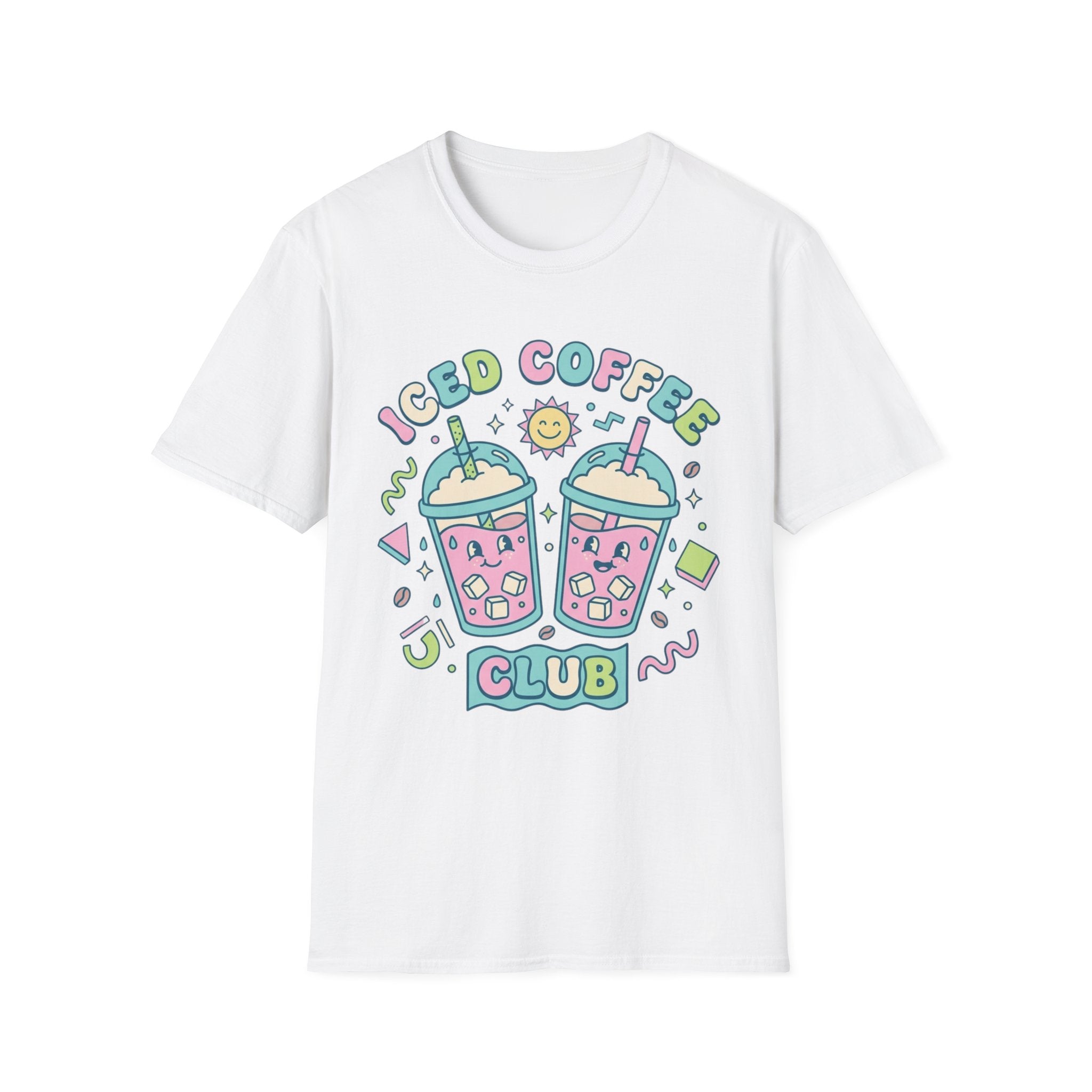 Cute Colorful Iced Coffee Club T-Shirt