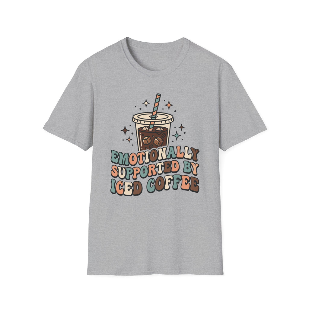 Emotionally Supported By Iced Coffee T-Shirt