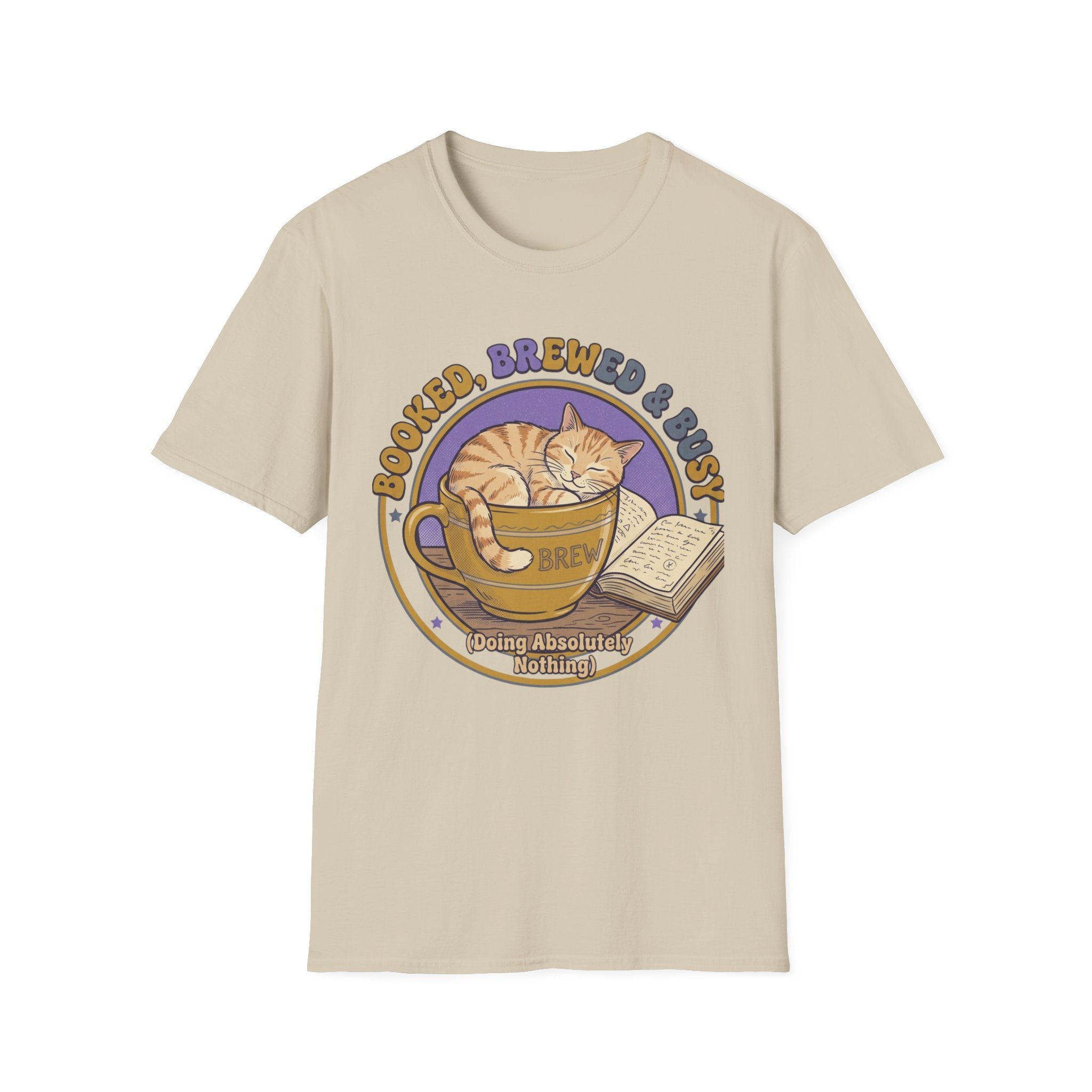 Chill Coffee Time with Cat and Book T-Shirt