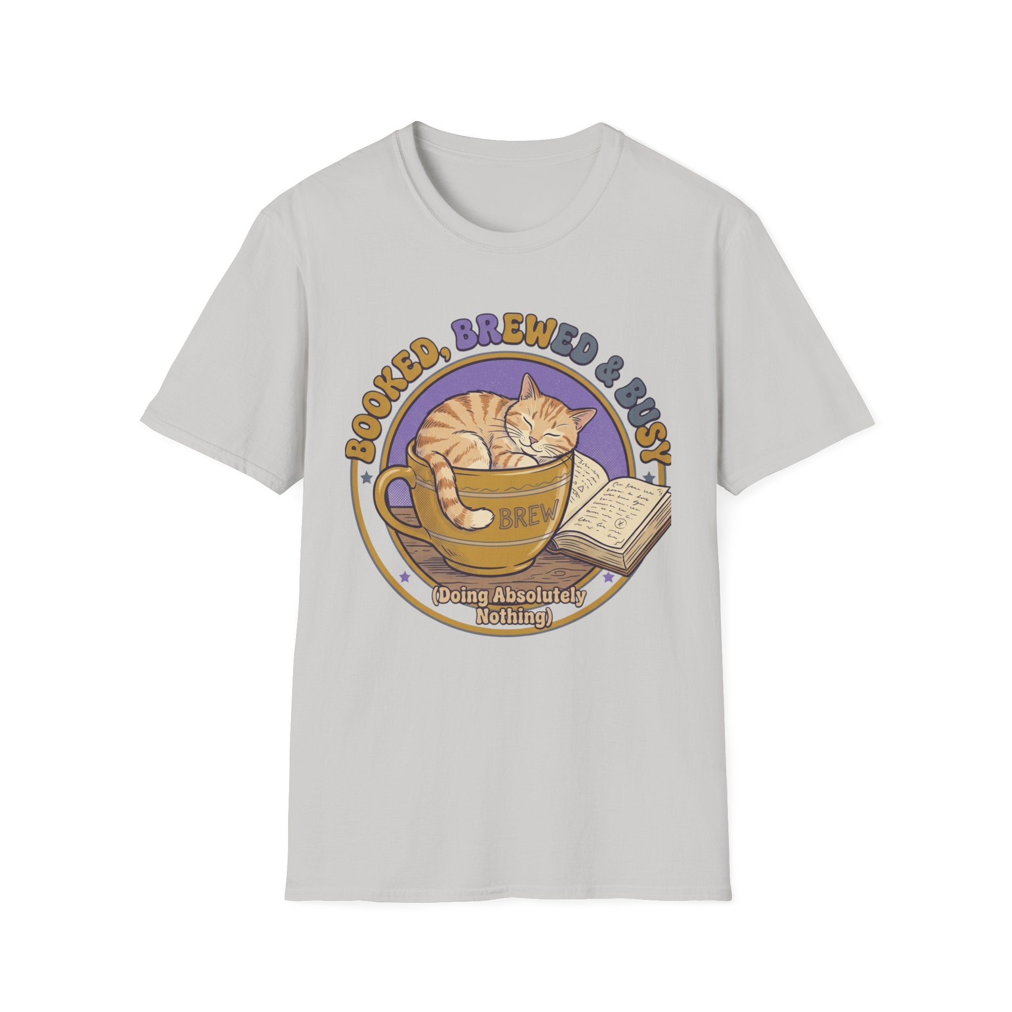 Chill Coffee Time with Cat and Book T-Shirt